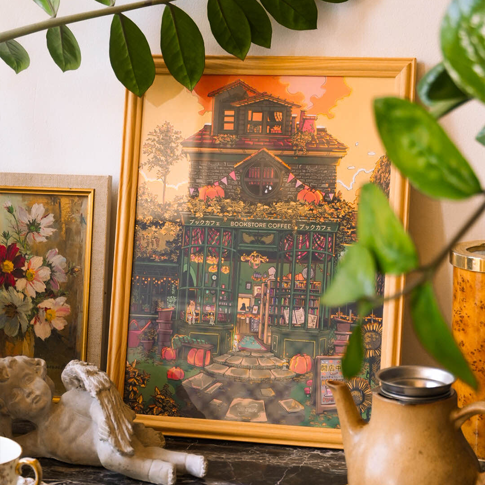 Devanture Automne Bookstore Coffee